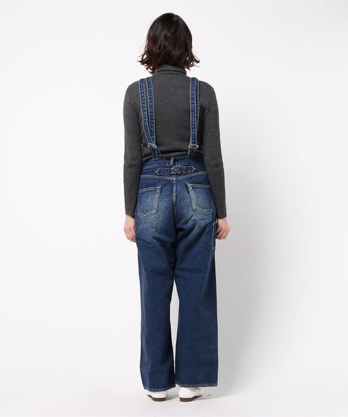 SEA(シー)の「VINTAGE 858 オリジナルセルヴィッチデニムオーバーオール(デニムパンツ・レディース・ライトブルー/ワンウォッシュ/インディゴブルー・24/25/26)」の8枚目の写真
