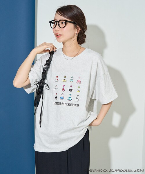 FREAK'S STORE ×サンリオ　半袖　期間限定出品 セール】限定展開/別注/sanrio/サンリオ 集合 プリント 半袖 T