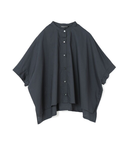 mizuiroind スタンドカラーシアーシャツ ブラック セール】mizuiro ind スタンドカラーワイドシャツ(シャツ