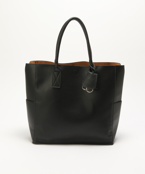 B.C STOCK(ベーセーストック)の「【fellowww / フェロー】別注 フェイクレザー トート バッグ (クラッチバッグ付き)(ショルダーバッグ・メンズ・ブラック・FREE)」の2枚目の写真