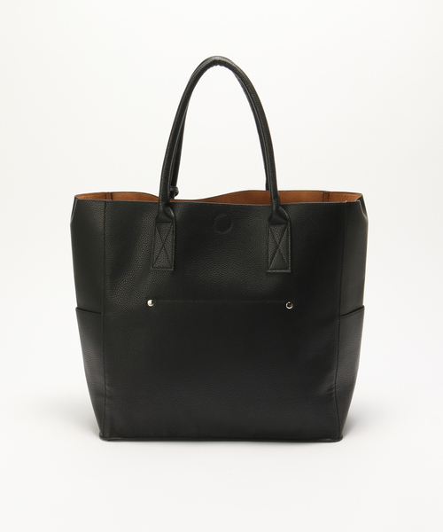 B.C STOCK(ベーセーストック)の「【fellowww / フェロー】別注 フェイクレザー トート バッグ (クラッチバッグ付き)(ショルダーバッグ・メンズ・ブラック・FREE)」の3枚目の写真