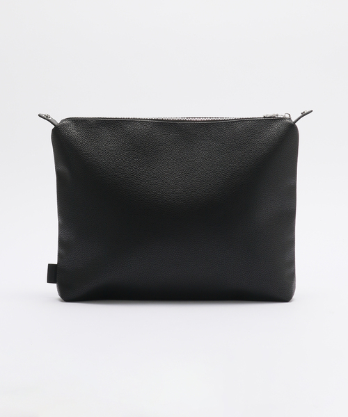 B.C STOCK(ベーセーストック)の「【fellowww / フェロー】別注 フェイクレザー トート バッグ (クラッチバッグ付き)(ショルダーバッグ・メンズ・ブラック・FREE)」の9枚目の写真