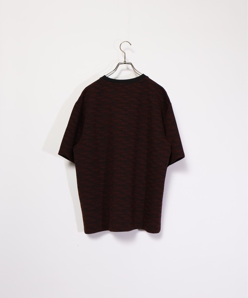 ATELANE(アテレーン)の「ATELANE/ジャガード 半袖 Tシャツ キカガク(Tシャツ/カットソー・メンズ・ブラウン/ベージュ/ホワイト・LARGE/MEDIUM)」の6枚目の写真