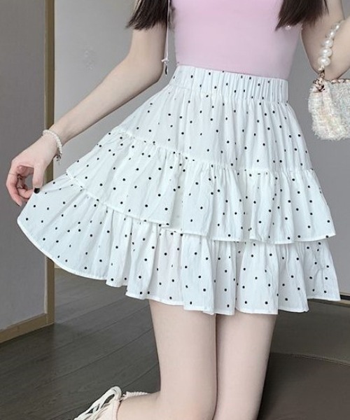 paravion（パラビオン）の「ドットフリルミニスカート（スカート・レディース・ホワイト/ブラック・FREE）」の3枚目の写真