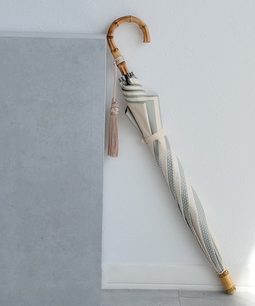 utatane（ウタタネ）の「日傘 完全遮光100％ 晴雨兼用 バイカラーエジプト（長傘・レディース・セージグリーン/ターコイズブルー/アーミー/テラコッタ・FREE）」の11枚目の写真