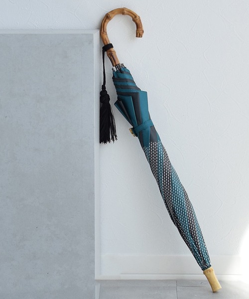 utatane（ウタタネ）の「日傘 完全遮光100％ 晴雨兼用 バイカラーエジプト（長傘・レディース・セージグリーン/ターコイズブルー/アーミー/テラコッタ・FREE）」の15枚目の写真