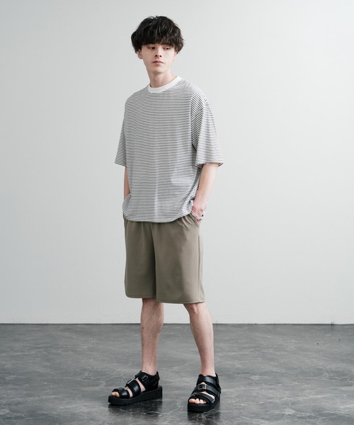 Rocky Monroe(ロッキーモンロー)の「UVカット 梨地ワイドイージーショートパンツ/ストレッチハーフパンツ(その他パンツ・メンズ・ダークグレー/ベージュ/ブルーグレー/ブラック/ダークグリーン・M/L/LL)」の20枚目の写真