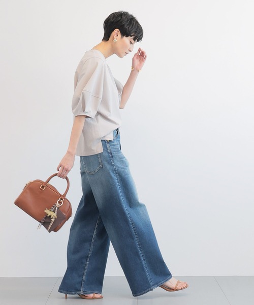 BARNYARDSTORM（バンヤードストーム）の「BARNYARDSTORM / トリコットランタンスリーブプルオーバー　マシンウォッシャブル（Tシャツ/カットソー・レディース・グレー/チャコールグレー/ホワイト/ブラック・S/M）」の18枚目の写真