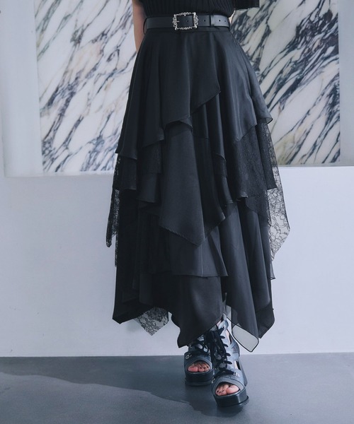 HARE（ハレ）の「MIXチェックランダムスカート(HARE)（スカート・レディース・ブラック/ブルー/ブラック系その他・FREE）」の16枚目の写真