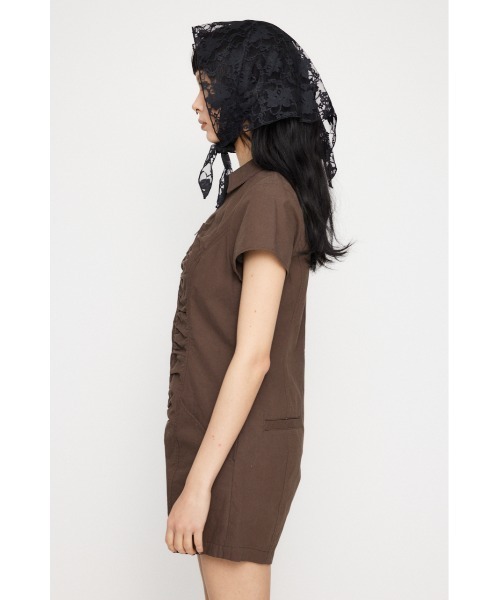 LAGUA GEM（ラグアジェム）の「GATHER MINI オールインワン（つなぎ/オールインワン・レディース・ブラウン/チャコールグレー/ブラック・SMALL/MEDIUM）」の8枚目の写真