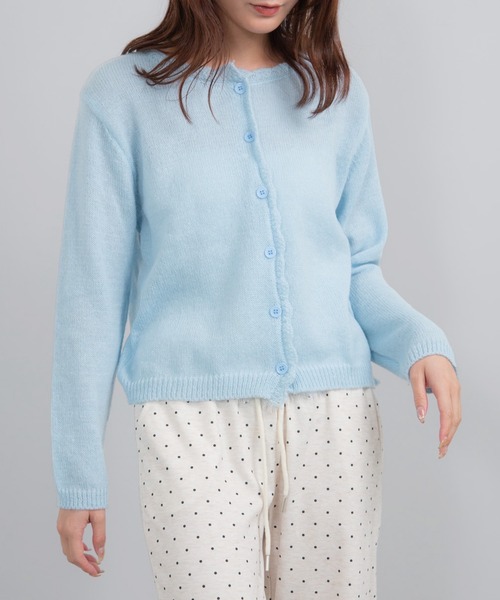 Chiina(チーナ)の「Chiina / クルーネックカラーカーディガン(カーディガン/ボレロ・レディース・グリーン/ホワイト/イエロー/ブルー・FREE)」の8枚目の写真