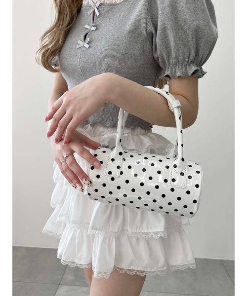 PHILLY（フィリー）の「【PHILLY】ドットエナメルミニショルダー（ハンドバッグ・レディース・ホワイト/ブラック・FREE）」の11枚目の写真