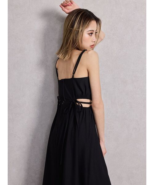 GYDA(ジェイダ)の「SIDE OPEN BACK RIBBON LONGワンピース(ワンピース・レディース・ブラック/その他1・FREE)」の6枚目の写真