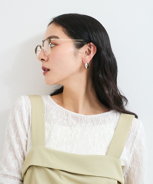 VIS（ビス）の「ブローファッショングラス／ハーフリムファッショングラス（メガネ・レディース・オリーブ/その他・FREE）」の9枚目の写真