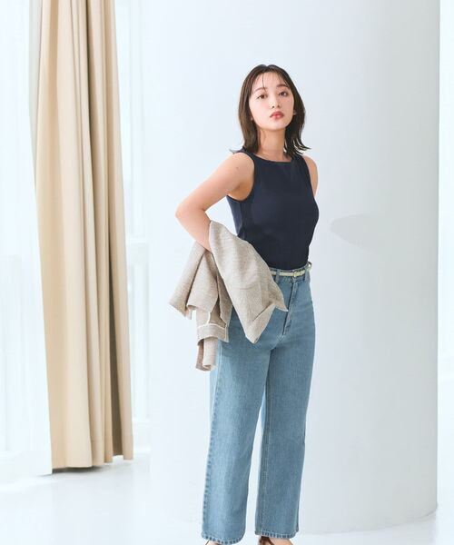 カップ付きボートネックタンク 【低身長・小柄女性】（タンク