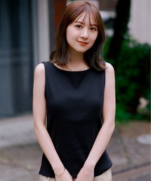 カップ付きボートネックタンク 【低身長・小柄女性】