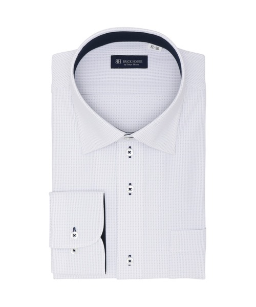 TOKYO SHIRTS(トウキョウシャツ)の「形態安定ノーアイロン ワイド 長袖ストレッチビジネスワイシャツ(ビジネスシャツ・メンズ・ブルー・首回り41cm-裄丈90cm/首回り42cm-裄丈90cm/首回り43cm-裄丈90cm/首回り45cm-裄丈82cm/首回り45cm-裄丈86cm/首回り45cm-裄丈90cm/首回り47cm-裄丈86cm/首回り47cm-裄丈90cm/首回り39cm-裄丈88cm)」の1枚目の写真