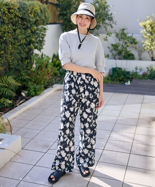 ANY（エニィ）の「【ウエストゴム】プリントパンツ（その他パンツ・レディース・ブラック系1/ネイビー系1/グレー系1・1/2/3）」の7枚目の写真
