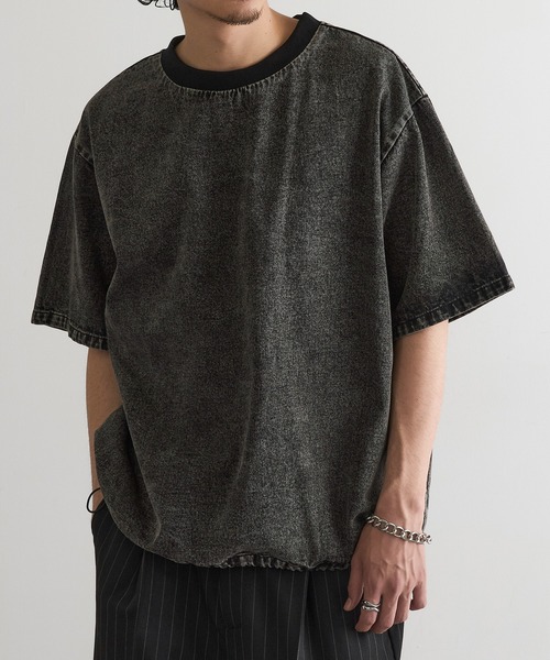 MAGASIN DE MODE Brew(マガジンデモードブリュー)の「【MAGASIN DE MODE Brew】デニムTシャツ MNY(Tシャツ/カットソー・メンズ・ブルー/ブラック/ライトブルー・M/L/2L)」の2枚目の写真