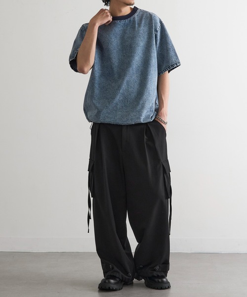 MAGASIN DE MODE Brew(マガジンデモードブリュー)の「【MAGASIN DE MODE Brew】デニムTシャツ MNY(Tシャツ/カットソー・メンズ・ブルー/ブラック/ライトブルー・M/L/2L)」の20枚目の写真