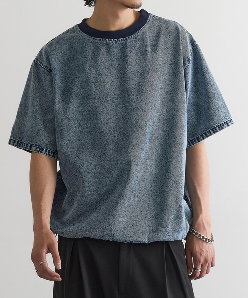 MAGASIN DE MODE Brew(マガジンデモードブリュー)の「【MAGASIN DE MODE Brew】デニムTシャツ MNY(Tシャツ/カットソー・メンズ・ブルー/ブラック/ライトブルー・M/L/2L)」の18枚目の写真