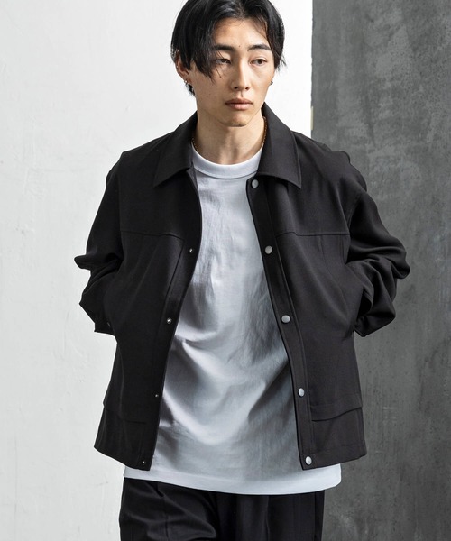 +CLOSET(プラスクローゼット)の「ワークジャケット(ブルゾン・メンズ・ブラック/グレー・MEDIUM/SMALL/LARGE)」の9枚目の写真