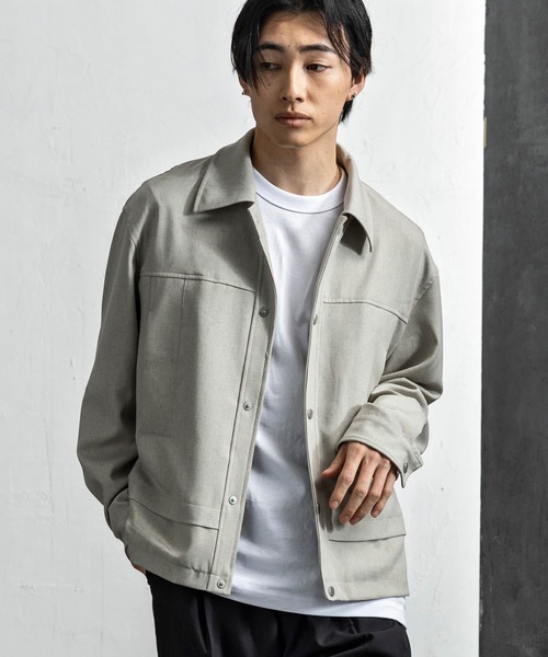 +CLOSET(プラスクローゼット)の「ワークジャケット(ブルゾン・メンズ・ブラック/グレー・MEDIUM/SMALL/LARGE)」の5枚目の写真