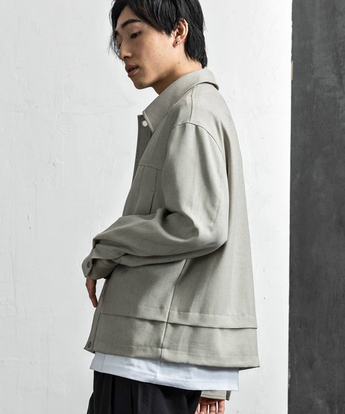 +CLOSET(プラスクローゼット)の「ワークジャケット(ブルゾン・メンズ・ブラック/グレー・MEDIUM/SMALL/LARGE)」の8枚目の写真