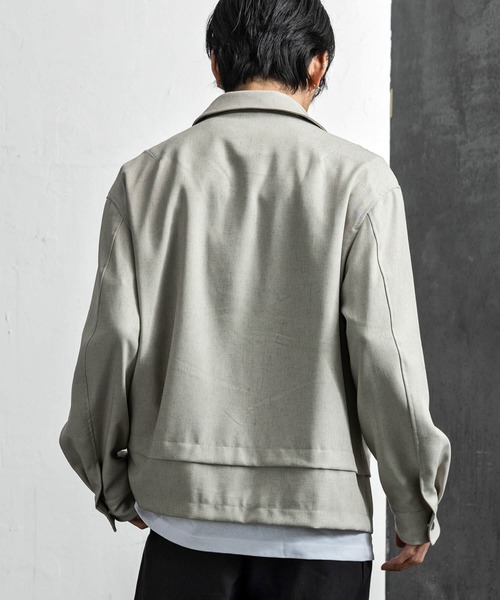 +CLOSET(プラスクローゼット)の「ワークジャケット(ブルゾン・メンズ・ブラック/グレー・MEDIUM/SMALL/LARGE)」の11枚目の写真