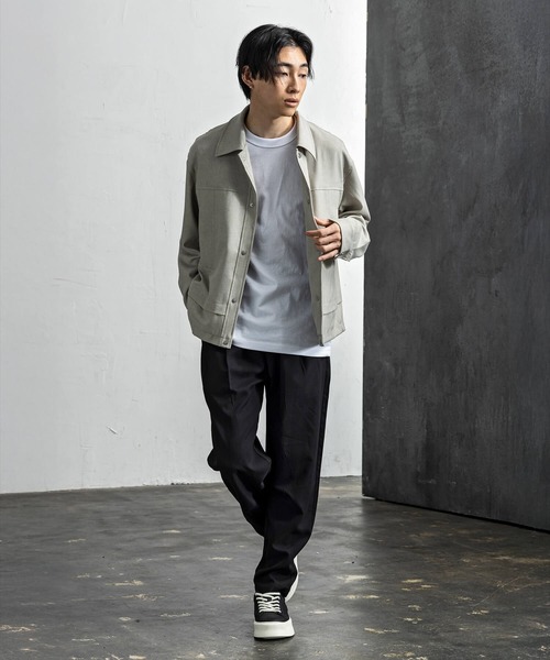 +CLOSET(プラスクローゼット)の「ワークジャケット(ブルゾン・メンズ・ブラック/グレー・MEDIUM/SMALL/LARGE)」の13枚目の写真
