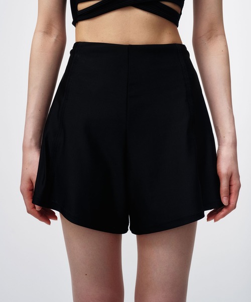 THINGS THAT MATTER(シングス ザット マター)の「SWIM HIGH WAIST SHORTS / スイムハイウエストショーツ(水着・レディース・グレー/ブラック・1/2)」の2枚目の写真
