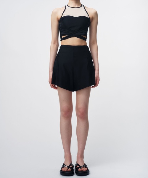 THINGS THAT MATTER(シングス ザット マター)の「SWIM HIGH WAIST SHORTS / スイムハイウエストショーツ(水着・レディース・グレー/ブラック・1/2)」の13枚目の写真