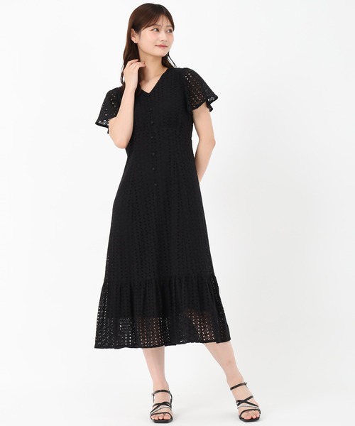 MISCH MASCH(ミッシュマッシュ)の「コットンレースワンピース(ワンピース・レディース・ブラック/ホワイト・S/M)」の16枚目の写真