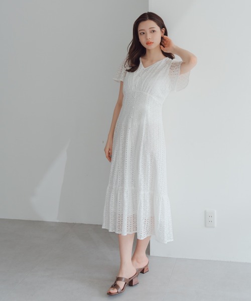 MISCH MASCH(ミッシュマッシュ)の「コットンレースワンピース(ワンピース・レディース・ブラック/ホワイト・S/M)」の4枚目の写真