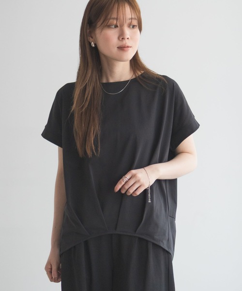 NAVY(ネイビー)の「NAVY SARARI 裾タックプルオーバー(Tシャツ/カットソー・レディース・マスタード/ブラック/カーキ・M/L)」の8枚目の写真