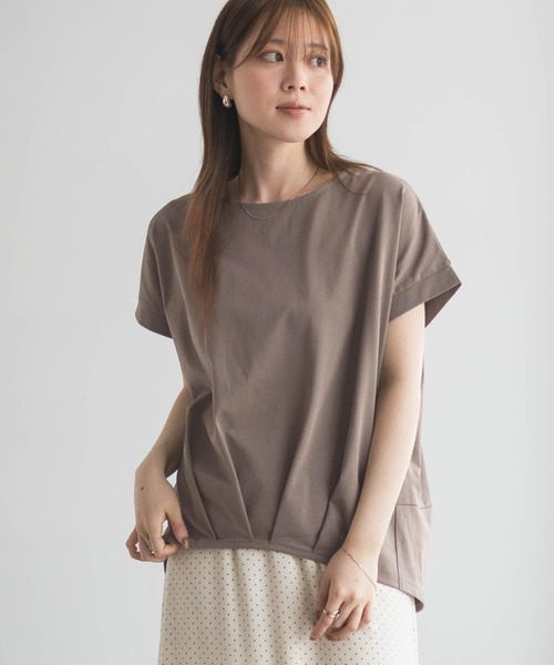NAVY(ネイビー)の「NAVY SARARI 裾タックプルオーバー(Tシャツ/カットソー・レディース・マスタード/ブラック/カーキ・M/L)」の12枚目の写真