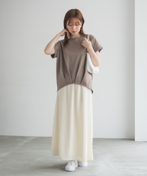 NAVY(ネイビー)の「NAVY SARARI 裾タックプルオーバー(Tシャツ/カットソー・レディース・マスタード/ブラック/カーキ・M/L)」の14枚目の写真