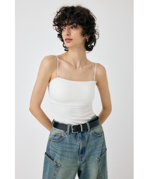 MOUSSY（マウジー）の「BACK SHEER CUP IN キャミソール（キャミソール・レディース・ブラック/ホワイト/ベージュ・FREE）」の2枚目の写真
