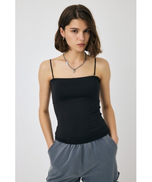 MOUSSY（マウジー）の「BACK SHEER CUP IN キャミソール（キャミソール・レディース・ブラック/ホワイト/ベージュ・FREE）」の6枚目の写真