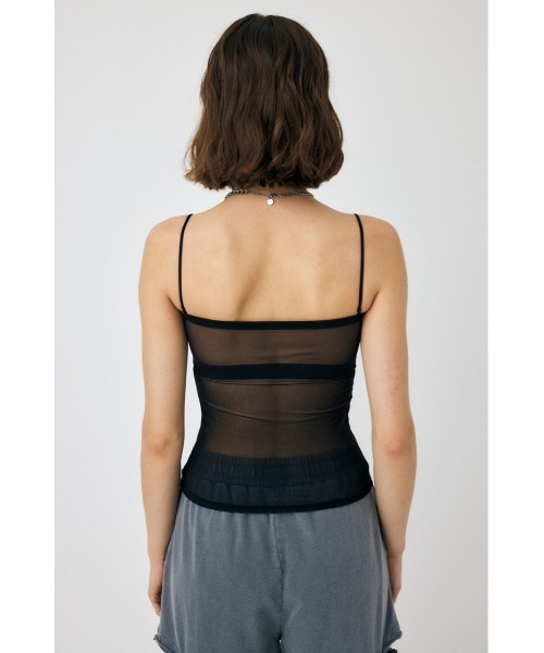 MOUSSY（マウジー）の「BACK SHEER CUP IN キャミソール（キャミソール・レディース・ブラック/ホワイト/ベージュ・FREE）」の5枚目の写真