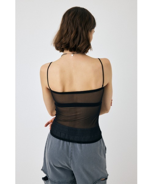 MOUSSY（マウジー）の「BACK SHEER CUP IN キャミソール（キャミソール・レディース・ブラック/ホワイト/ベージュ・FREE）」の4枚目の写真