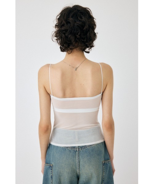 MOUSSY（マウジー）の「BACK SHEER CUP IN キャミソール（キャミソール・レディース・ブラック/ホワイト/ベージュ・FREE）」の17枚目の写真