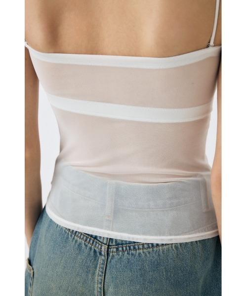 MOUSSY（マウジー）の「BACK SHEER CUP IN キャミソール（キャミソール・レディース・ブラック/ホワイト/ベージュ・FREE）」の13枚目の写真