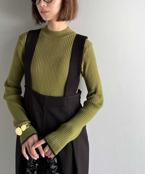 classicalelf（クラシカルエルフ）の「楽にシルエット美人。ワンタックワイドシルエットサロペットパンツ（サロペット/オーバーオール・レディース・ブラック/チャコール/モカ・LARGE/MEDIUM/SMALL/X-LARGE）」の6枚目の写真