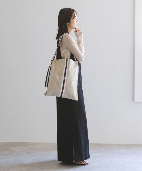 Noble（ノーブル）の「《WEB限定追加》N.Jam/エヌジャムトート Small 2（トートバッグ・レディース・ベージュ/グリーン・FREE）」の8枚目の写真