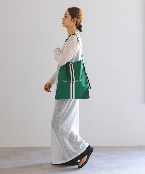 Noble（ノーブル）の「《WEB限定追加》N.Jam/エヌジャムトート Small 2（トートバッグ・レディース・ベージュ/グリーン・FREE）」の13枚目の写真