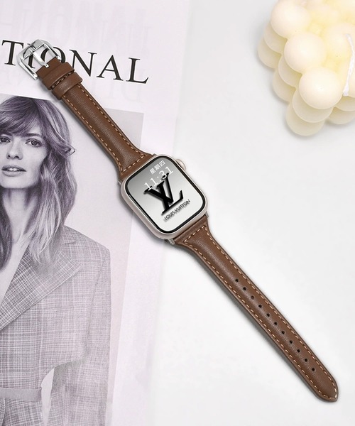 CERCA(チェルカ)の「LUON / Apple Watch Band / シンプル レザーベルト アップルウォッチ バンド(デジタル腕時計・レディース・アイボリー/ブラウン/パープル/ホワイト/ライトブラウン/ブルー/グレー/ブラック・A/B)」の5枚目の写真