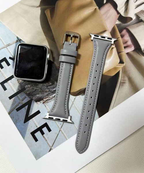 CERCA(チェルカ)の「LUON / Apple Watch Band / シンプル レザーベルト アップルウォッチ バンド(デジタル腕時計・レディース・アイボリー/ブラウン/パープル/ホワイト/ライトブラウン/ブルー/グレー/ブラック・A/B)」の10枚目の写真