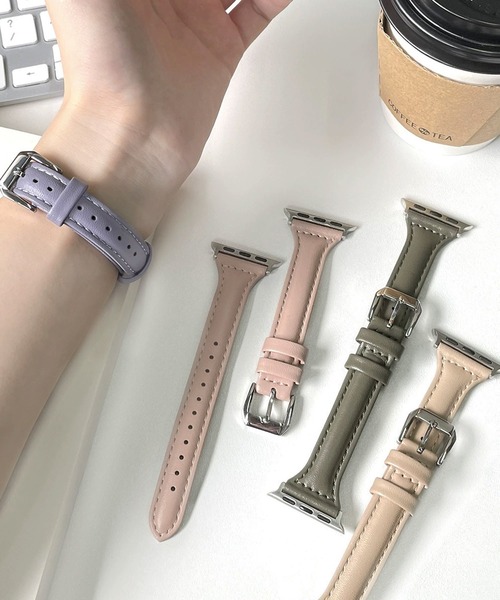 CERCA(チェルカ)の「LUON / Apple Watch Band / シンプル レザーベルト アップルウォッチ バンド(デジタル腕時計・レディース・アイボリー/ブラウン/パープル/ホワイト/ライトブラウン/ブルー/グレー/ブラック・A/B)」の11枚目の写真