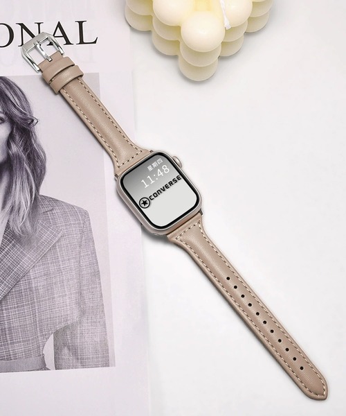 CERCA(チェルカ)の「LUON / Apple Watch Band / シンプル レザーベルト アップルウォッチ バンド(デジタル腕時計・レディース・アイボリー/ブラウン/パープル/ホワイト/ライトブラウン/ブルー/グレー/ブラック・A/B)」の13枚目の写真